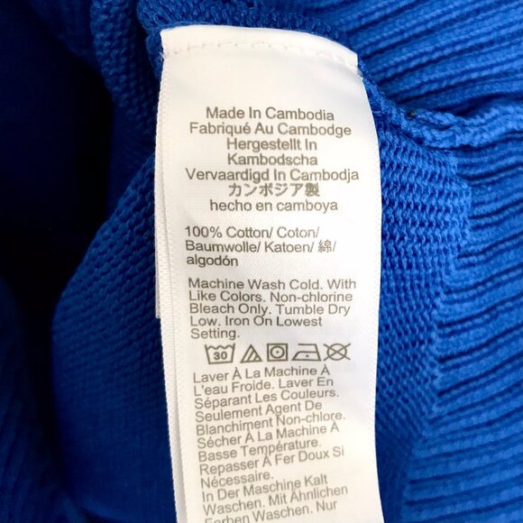 J. Crew Blue Cotton Sweater - Picture 4 of 4
